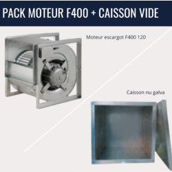 Pack caisson 9/9 désenfumage 3600m3/h 230 V + caisson nu