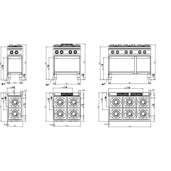 fourneau sur espace libre cuisinière pro pour restaurateur