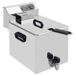Friteuse professionnelle avec vidange 8 Litres