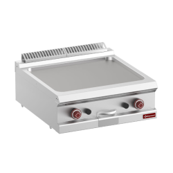 Plancha lisse inox gaz 700 à poser grande cuisine pro