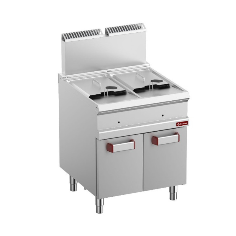 Friteuse GAZ 2 x 14 Litres sur placard
