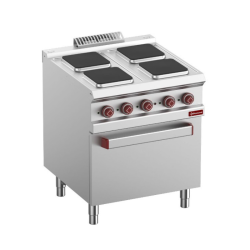 Fourneau 4 Feux Carrés + Four Electrique