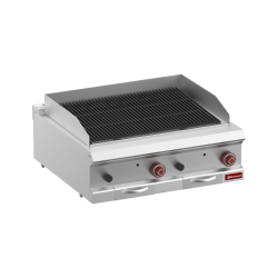 Grill pierre de lave, module 1/1, grille en fonte "double face"