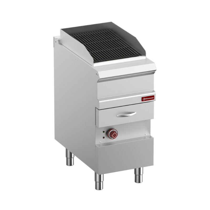 Grill Vapeur électrique, grille en fonte "double face", module 1/2,