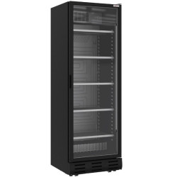 Armoire positive vitrée Noire à boissons