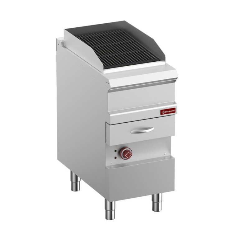 Grill Vapeur électrique, grille en fonte "double face", module 1/2,