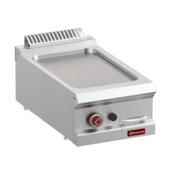Plancha Rainurée Fonte L400 Gaz à poser P700