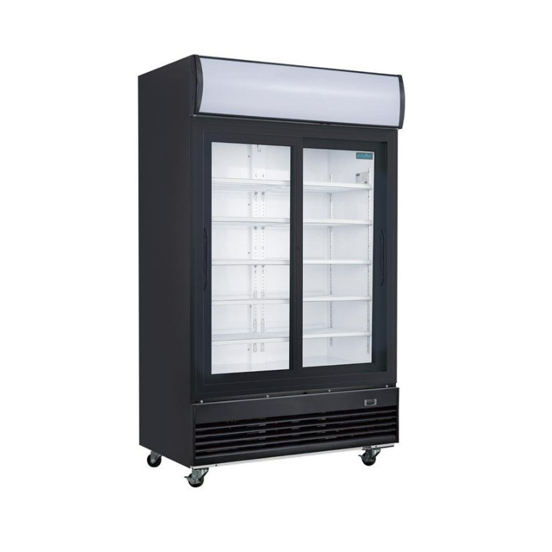 Armoire froide noir pour vente à emporté épicerie snack pizzeria