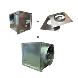 caisson d'extraction avec moteur escargot monophasé hotte de cuisine pro