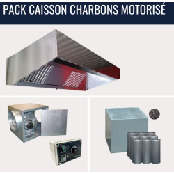 Pack CLASSIQUE ANTI-ODEURS Moteur déporté sur réseau
matériel pro occasion déstockage 
pack hotte charbon anti-odeurs