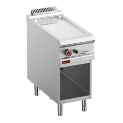 plancha chrome sur pieds matériel de cuisson professionnel pour restaurateur