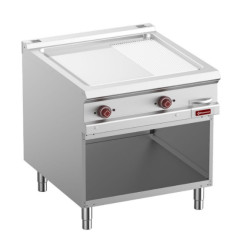 Plancha L800 Chrome Mixte 400V sur pieds P900