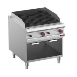 Grill pierre de lave gaz 800 à poser grande cuisine pro barbecue sans flamme sans charbon