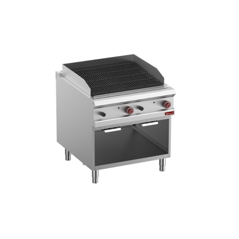 Grill pierre de lave gaz 800 à poser grande cuisine pro barbecue sans flamme sans charbon