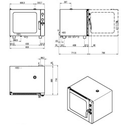 dimensions four pâtissier pro avec humidificateur équipement chr