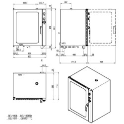 dimensions four pâtissier pro avec humidificateur équipement chr