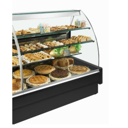 grande vitrine d'exposition pour patisserie service arrière exposition froid grand volume pour professionnel