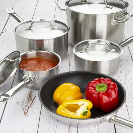 ROSSETTO Batterie de cuisine 7 pièces induction inox poele Set de ROSSETTO Batterie de cuisine 7 pièces induction inox poele Set de