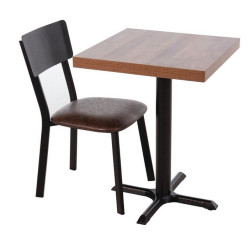 lot 4 chaise simili cuir structure acier pour café salon de thé déstockage chaise pro