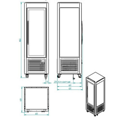 frigo vitré pour stockage de gâteaux patissier étagère tournante d'exposition