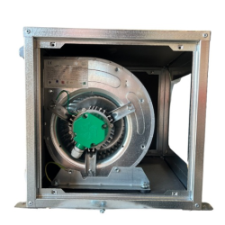 Caisson de ventilation 230V pour l’extraction des fumées des cuisines CHR professionnelles.