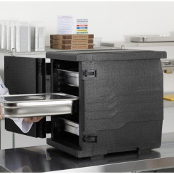 box de transport alimentaire ouverture frontal pour traiteur