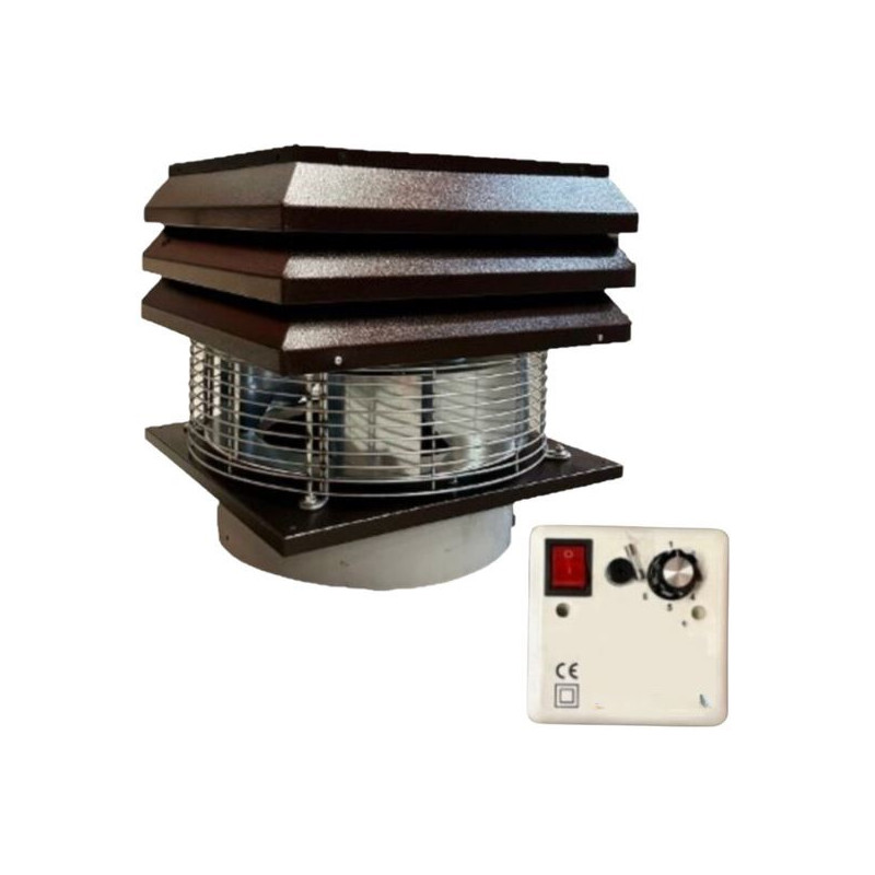 Tourelle d'extraction de ventilation pour les cuisines professionnelles avec ligne de cuisson au feu de bois.