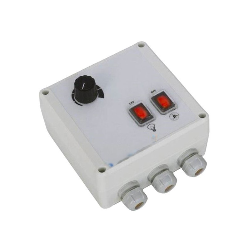 Variateur 3A monophasé pour les moteurs double ouïe fixé dans une hotte CHR.