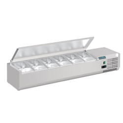 vitrine de stockage réfrigérée à poser sur table équipement de cuisine pro
