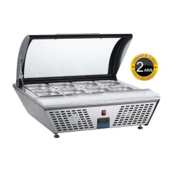 vitrine saladette de comptoir multibacs équipement froid a poser pour cuisine pro