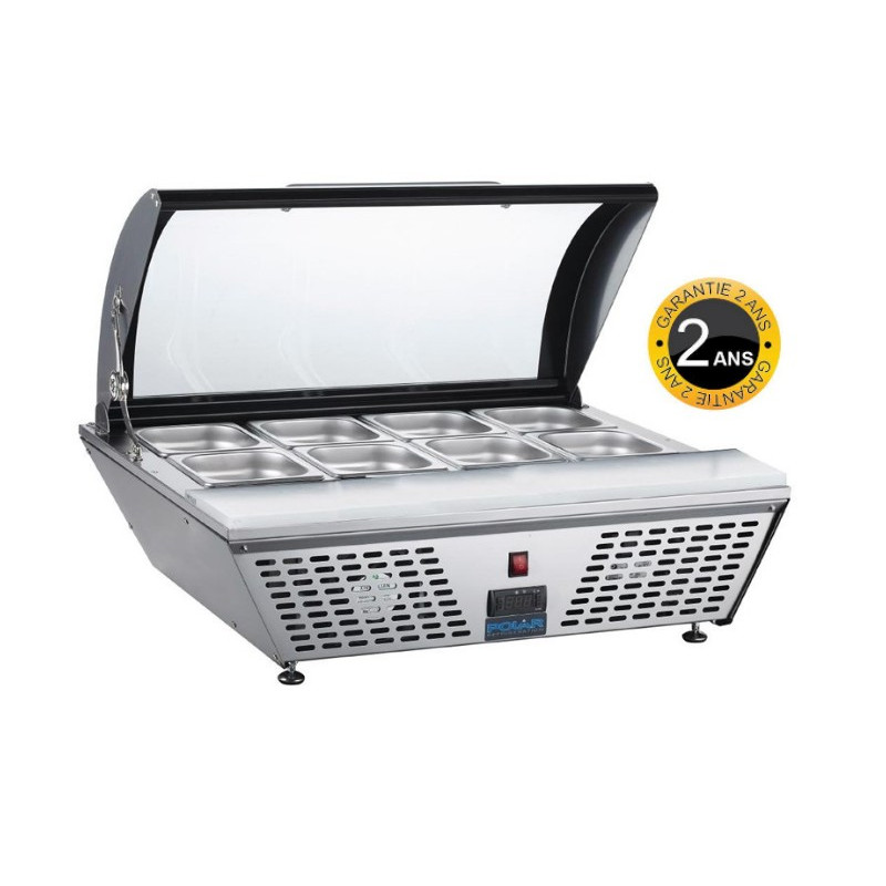 vitrine saladette de comptoir multibacs équipement froid a poser pour cuisine pro