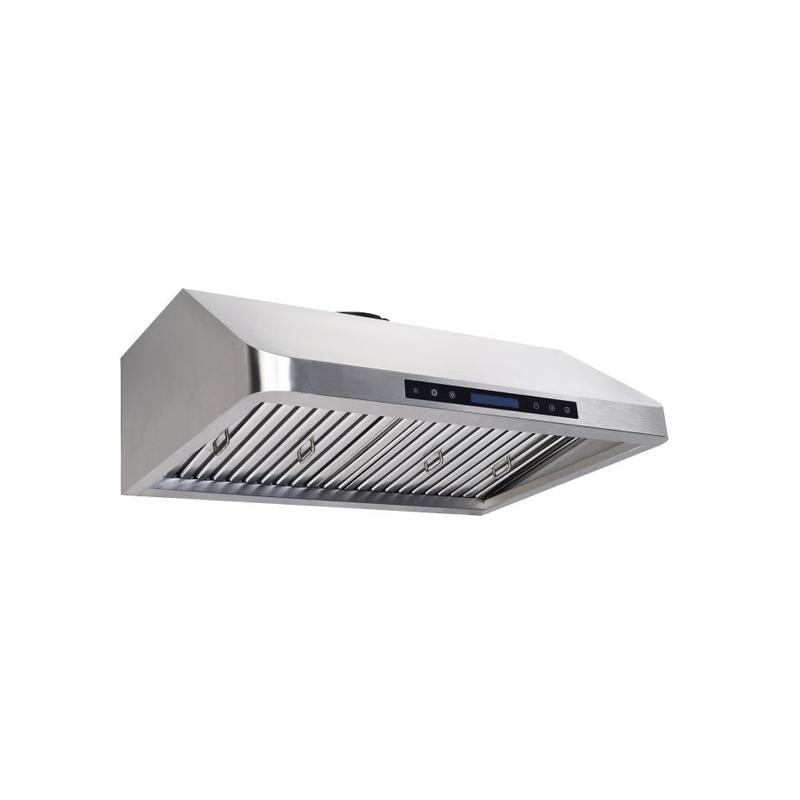 Hotte de cuisine en inox pour cuisine domestique de particulier ou gite.