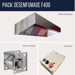 Pack ventilation professionnel pour les cuisines de restaurant ouverte avec appareils de cuisson supérieur à 20kw.