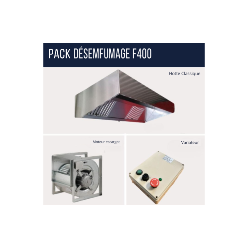 Pack ventilation professionnel pour les cuisines de restaurant ouverte avec appareils de cuisson supérieur à 20kw.