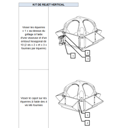 Notice d'emploi et fixation du kit déflecteur pour rejet verticale sur les tourelle d’extraction Saftair.