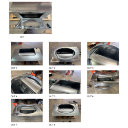 Document technique pour la fixation des raccordement aux gaines sur un caisson motorisé à entrée carrée.