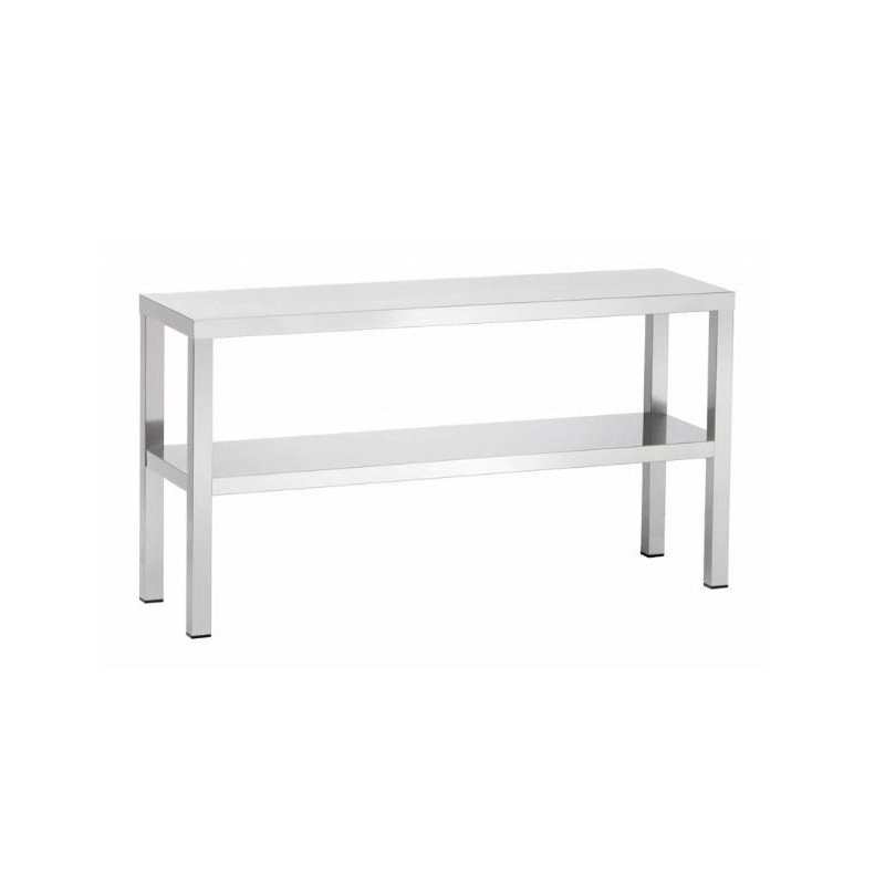 Etagère inox professionnel 2 niveaux à poser sur table
matériel pro occasion déstockage étagère sur table inox 2 niveaux
