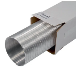 Tube alu étirable pour le réseau de ventilation des hottes de cuisine CHR et des VMC.