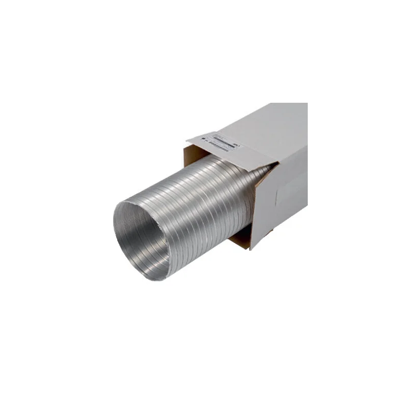 Tube alu étirable pour le réseau de ventilation des hottes de cuisine CHR et des VMC.