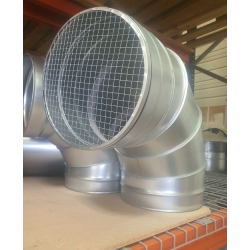 bouchon grillagé pour gaine sortie d’extraction murale anti nuisible