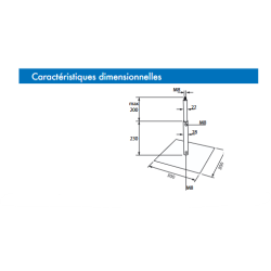 barre de support de gaine pour réseau de ventilation hotte ou vmc