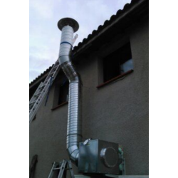 coude 45 degès modification trajectoir réseau de gaine pro