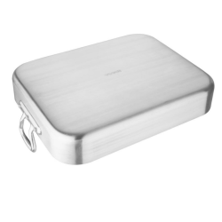 Plat pour four professionnel en aluminium et téflon antiadhésif.
