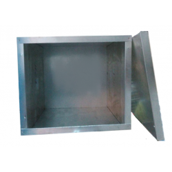 Boite carré galva avec porte pour virage contrainte espace sur réseau extraction Ouest ventil