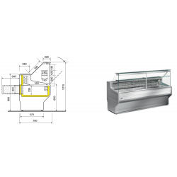 vitrine de présentation produits réfrigérés