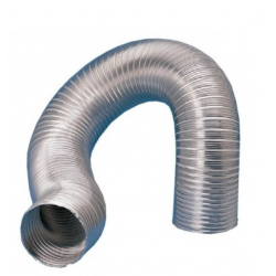 Gaine de ventilation semi flexible en aluminium pour réseau de hotte de cuisine.