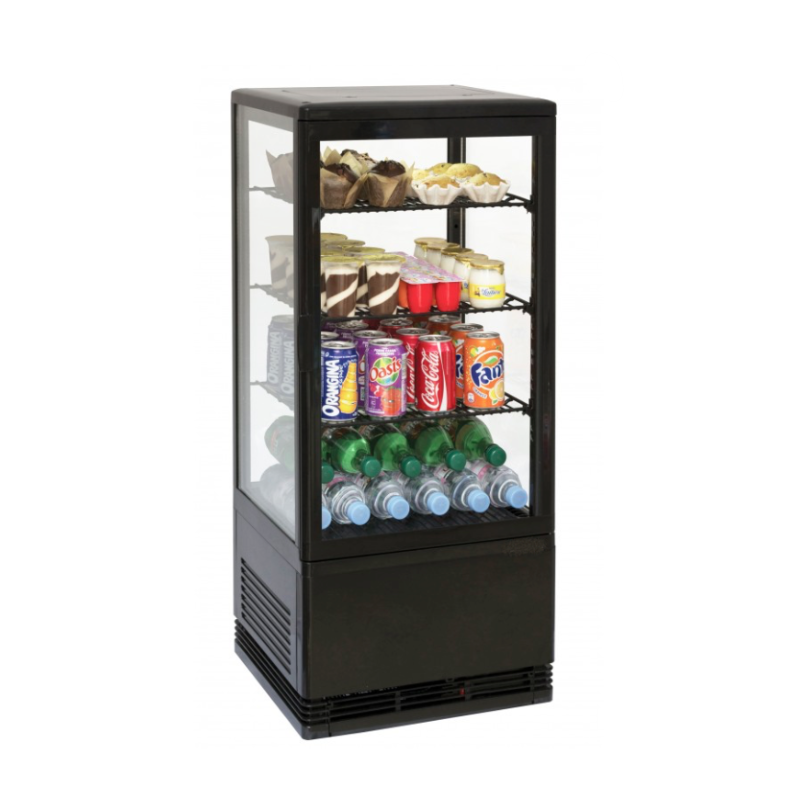 Vitrine réfrigérée de comptoir pour boissons et desserts
matériel pro occasion déstockage  vitrine réfrigérée de comptoir 78L