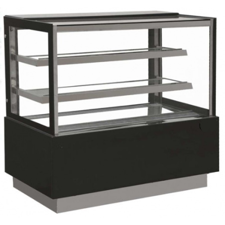 Vitrine pâtissière réfrigérée noire 3 niveaux | 280 à 580 L
