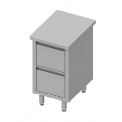 Table double tiroir L450mm meuble inox tiroir intégré placard inox pro
matériel pro occasion déstockage 
meuble inox