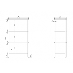 Dimensions armoire Inox 2 portes de rangement meuble rangement acier inoxydable